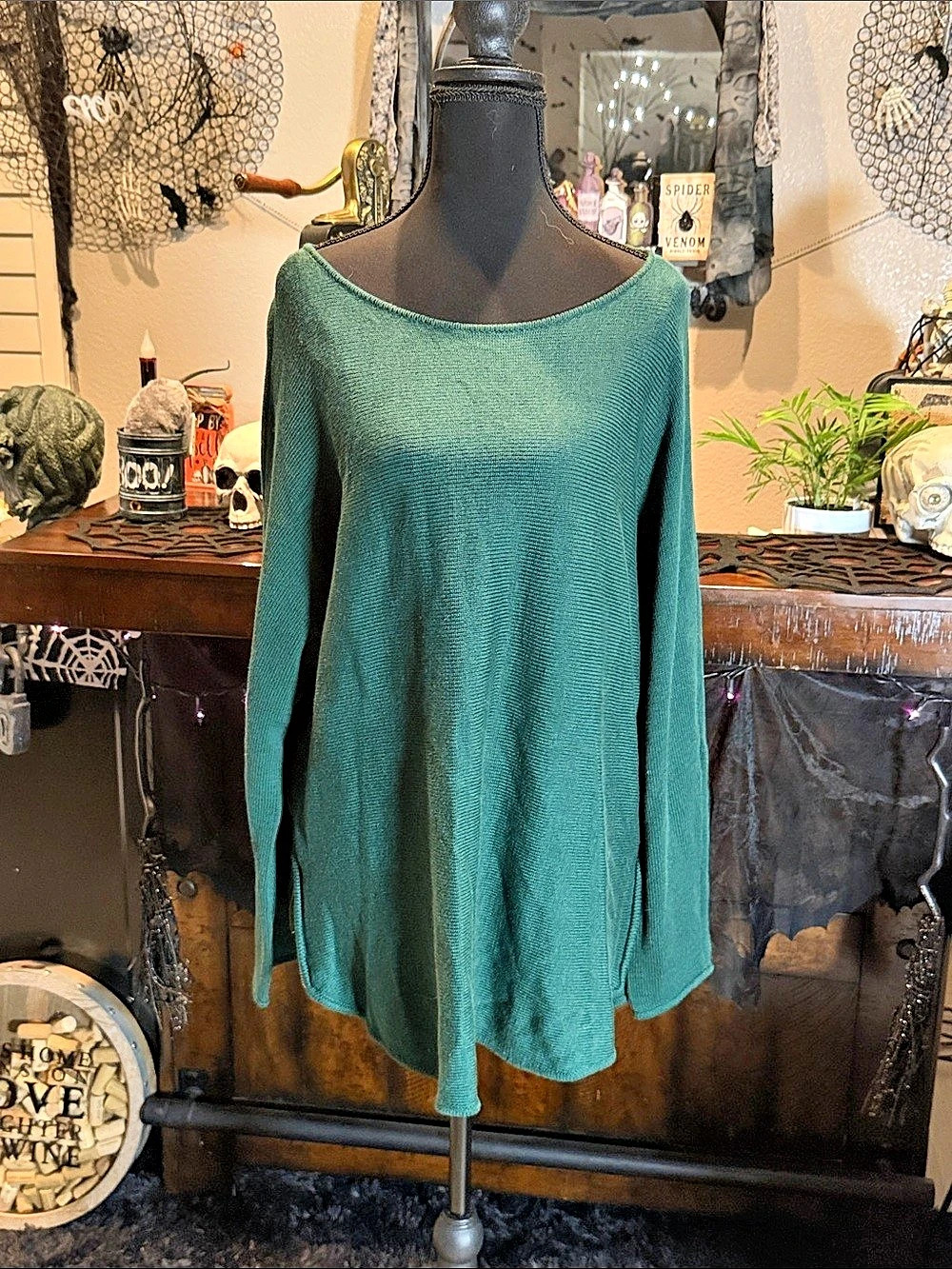 Michael Kors Green Knit Sweater Size Large Like New